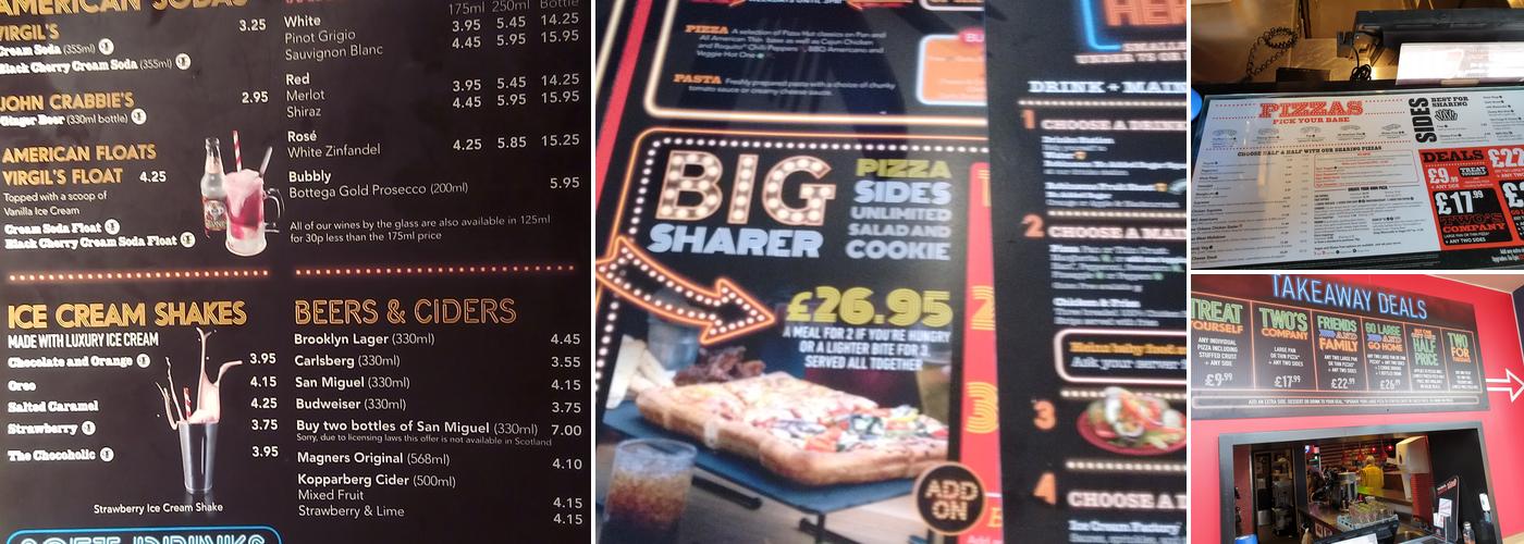 Pizza Hut Restaurants Menu
