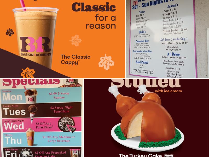 Baskin-Robbins Menu