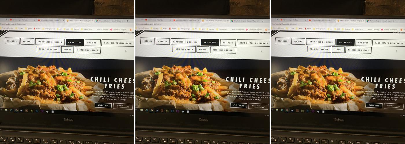 Wayback Burgers Menu