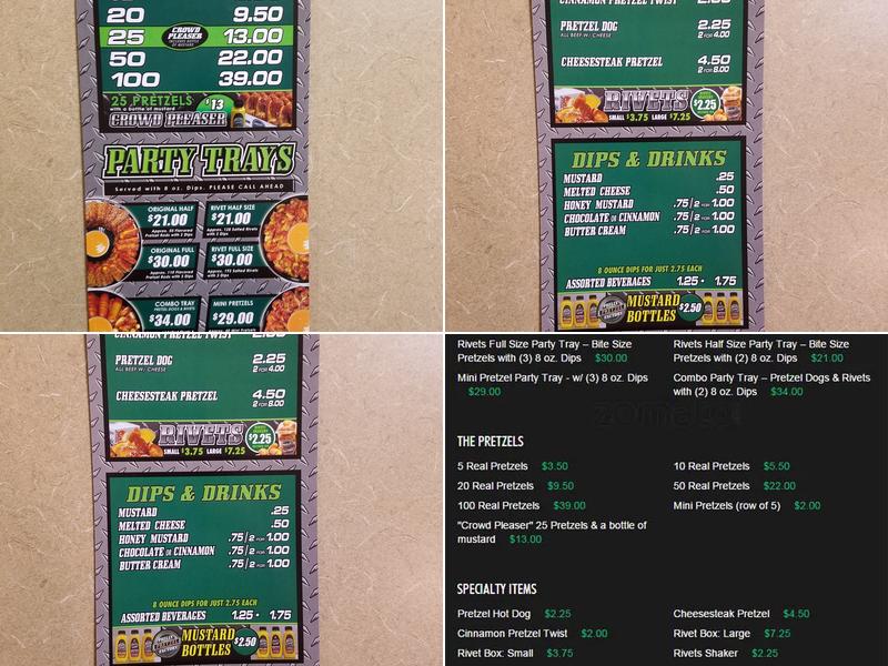 Philly Pretzel Factory Menu