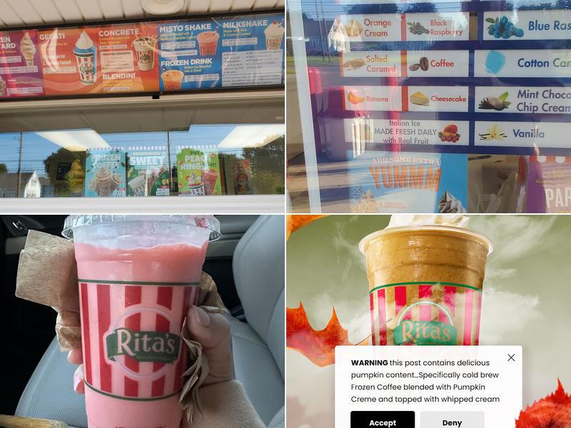 Rita's Italian Ice & Frozen Custard Menu