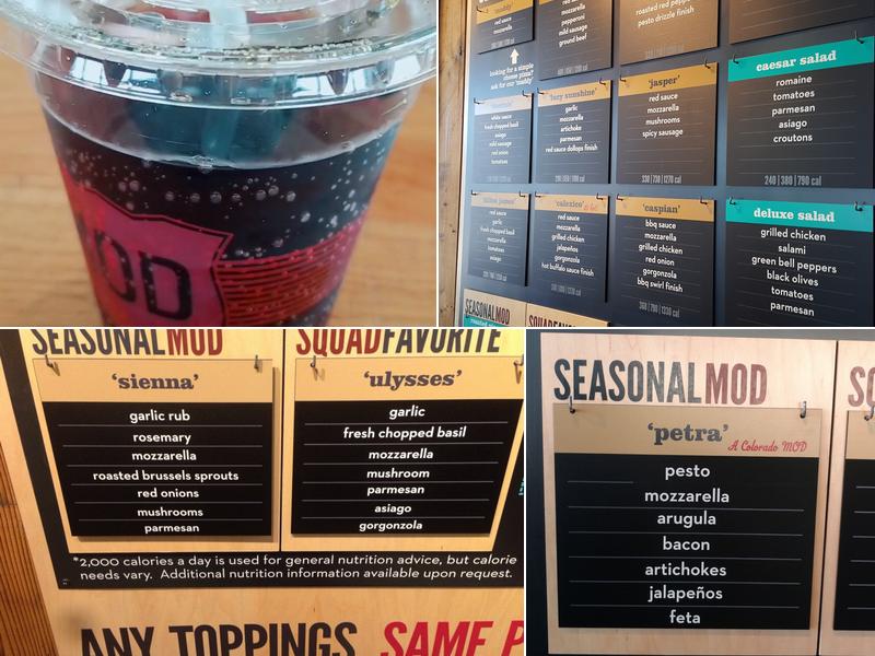 MOD Pizza Menu