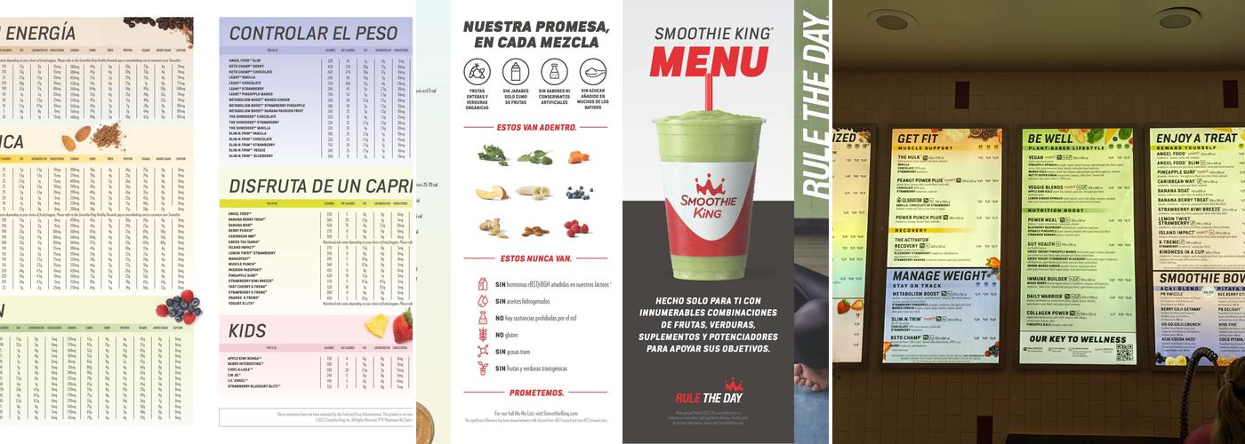 Smoothie King Menu