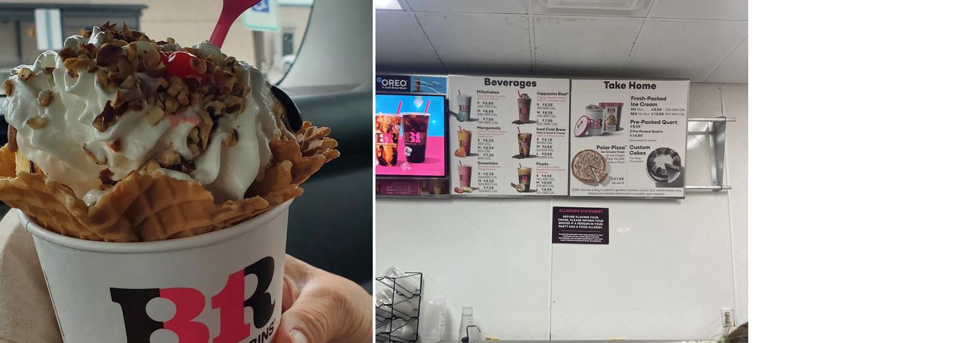 Baskin Robbins Menu