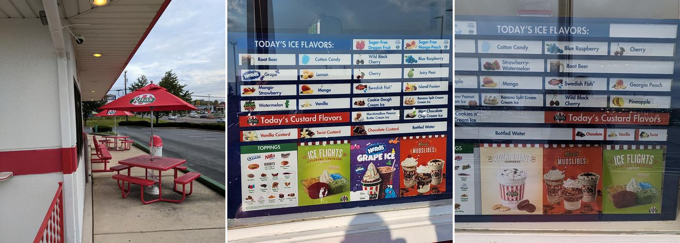 Rita's Italian Ice & Frozen Custard Menu