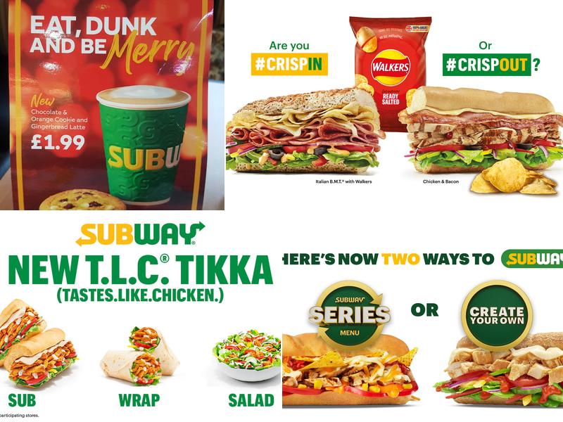 Subway Menu