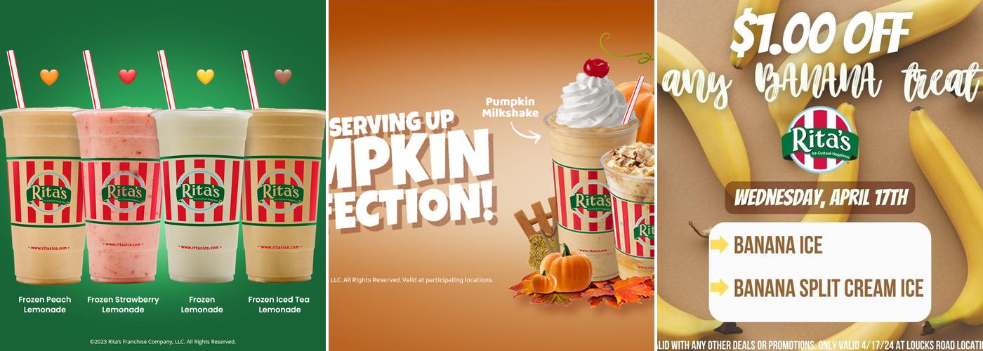 Rita's Italian Ice & Frozen Custard Menu