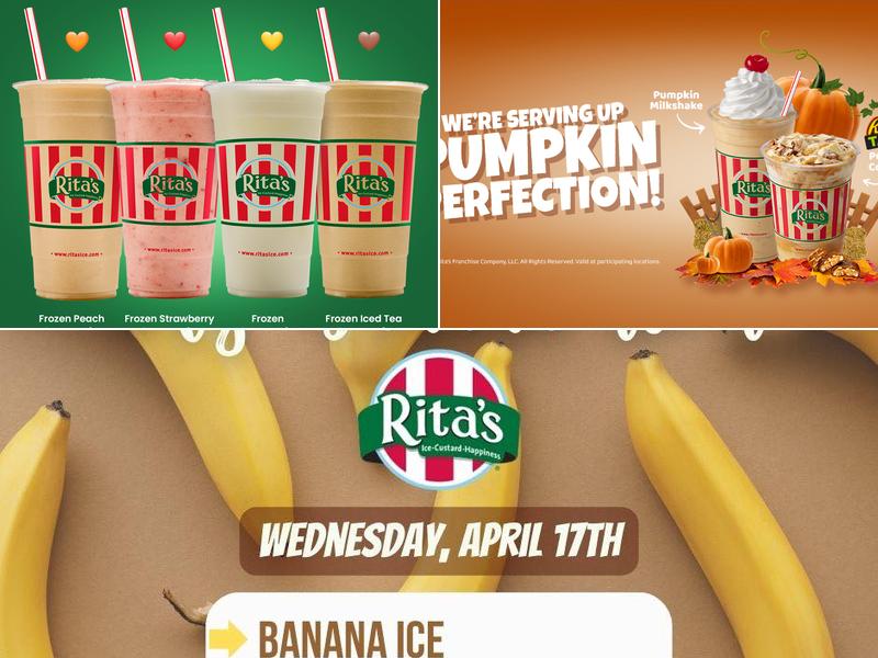 Rita's Italian Ice & Frozen Custard Menu