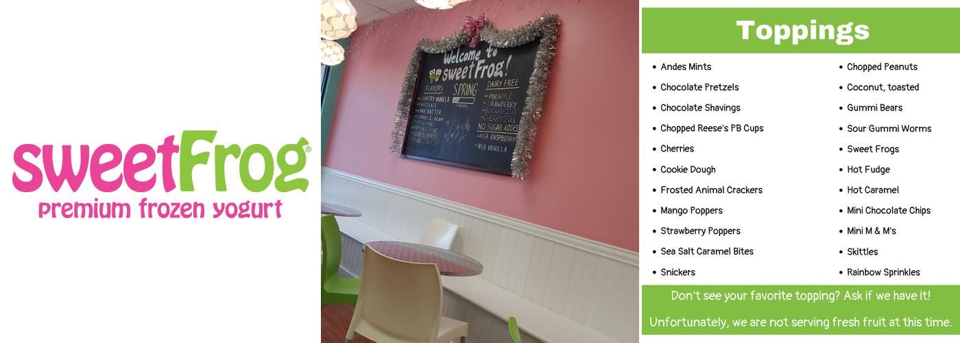sweetFrog Menu