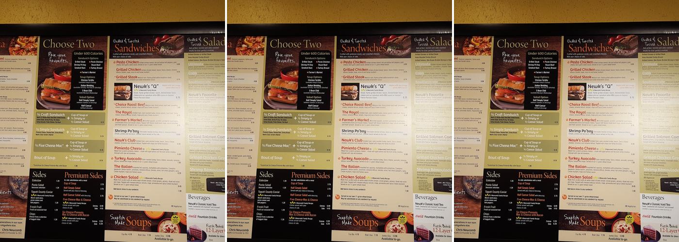 Newk's Eatery Menu