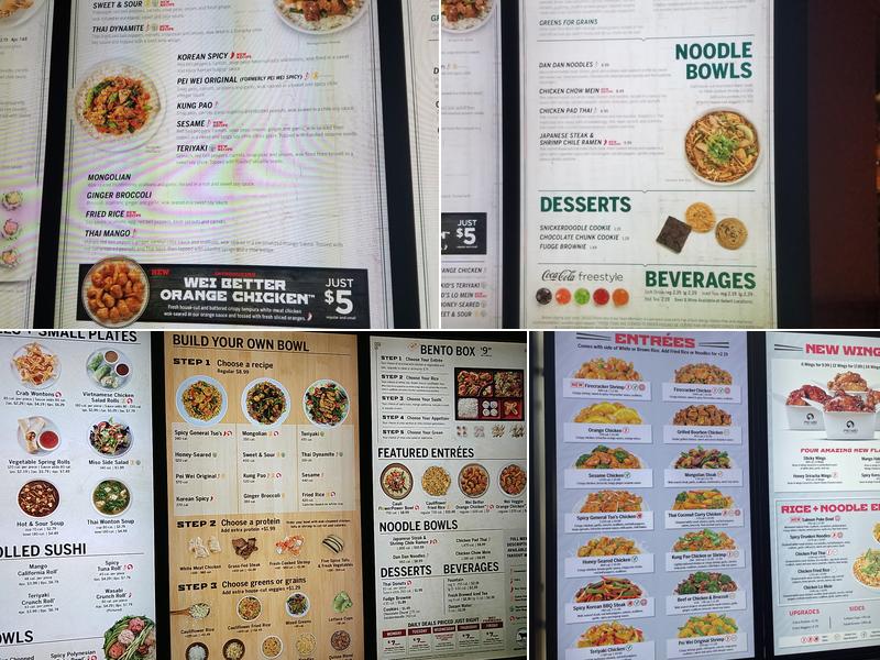 Pei Wei Asian Kitchen Menu