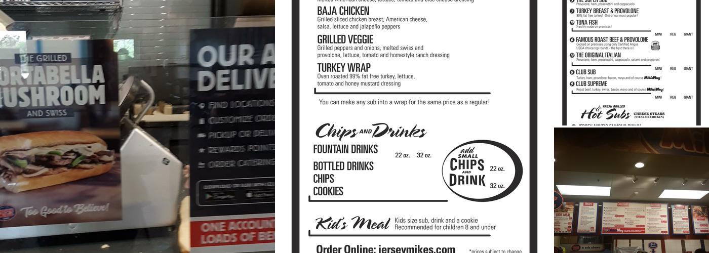 Jersey Mike's Subs Menu