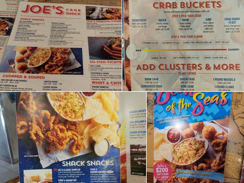 Joe's Crab Shack Menu