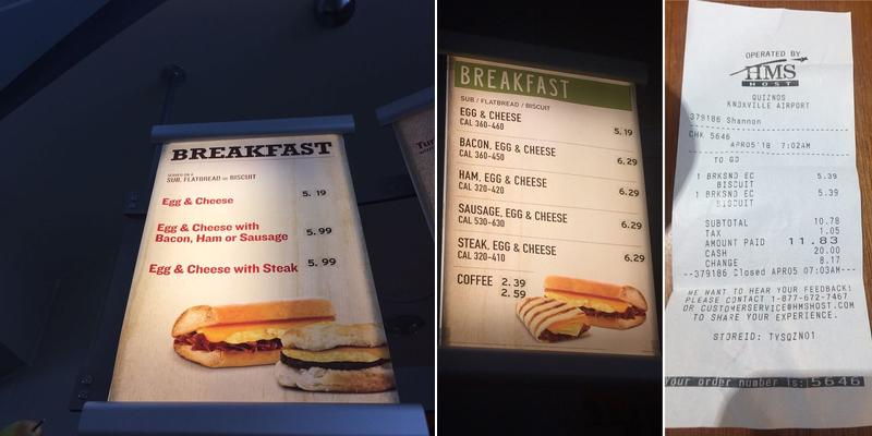 Quiznos Menu