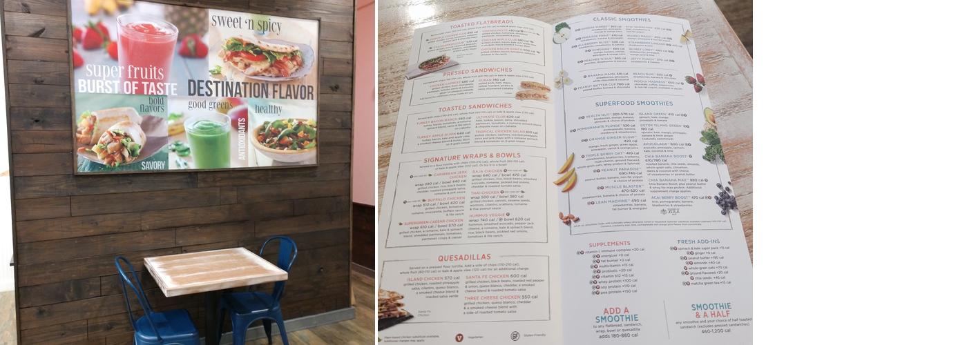 Tropical Smoothie Cafe Menu