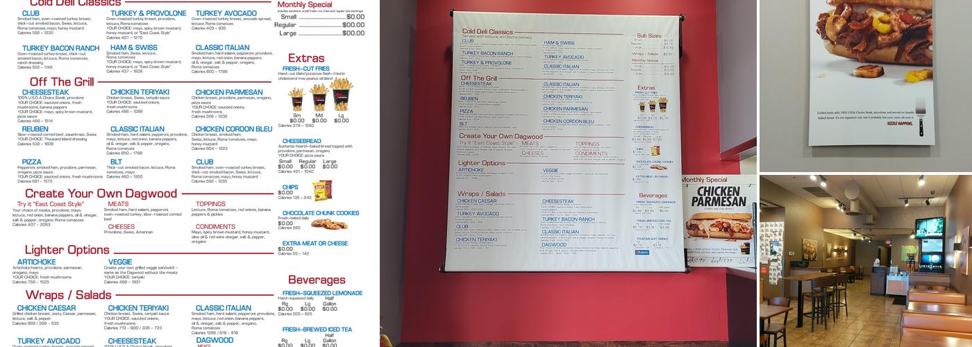 Penn Station East Coast Subs Menu