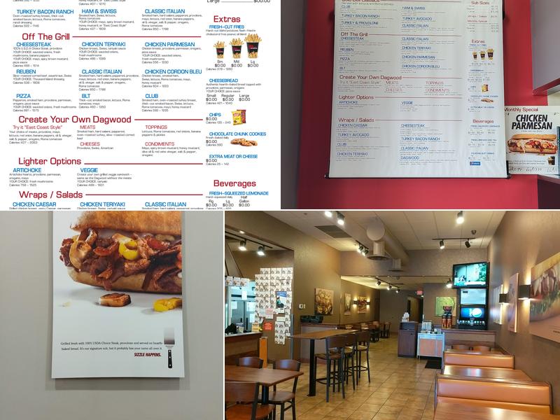 Penn Station East Coast Subs Menu