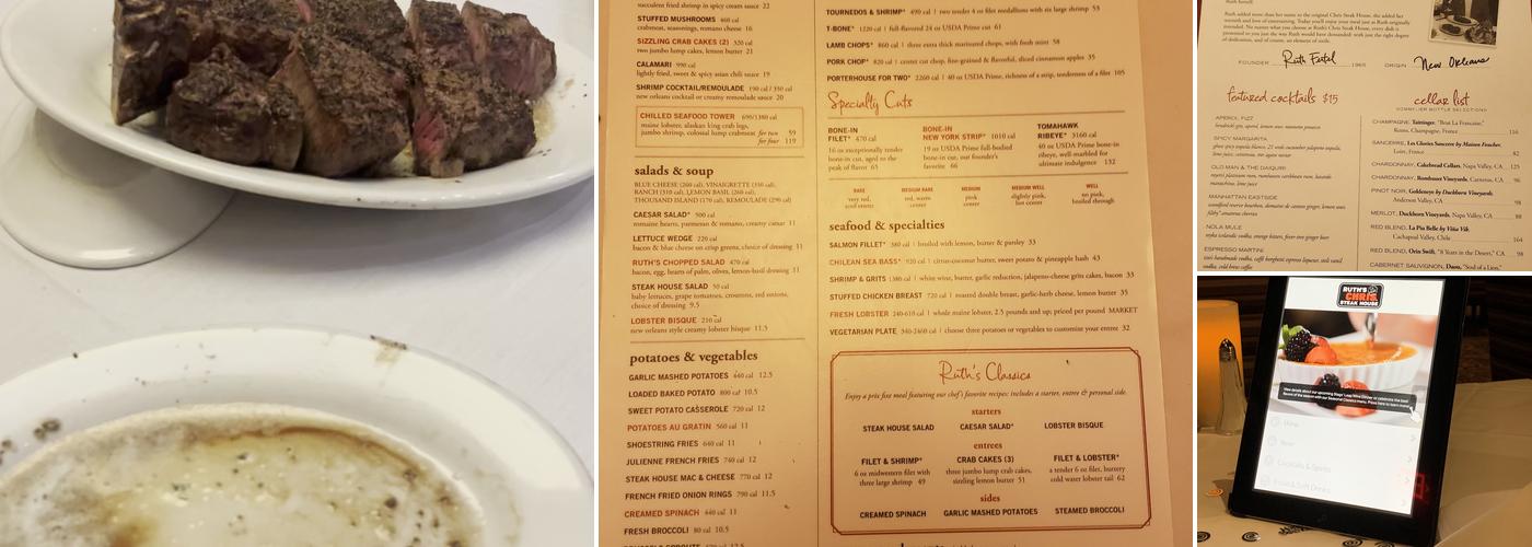 Ruth's Chris Steak House Menu
