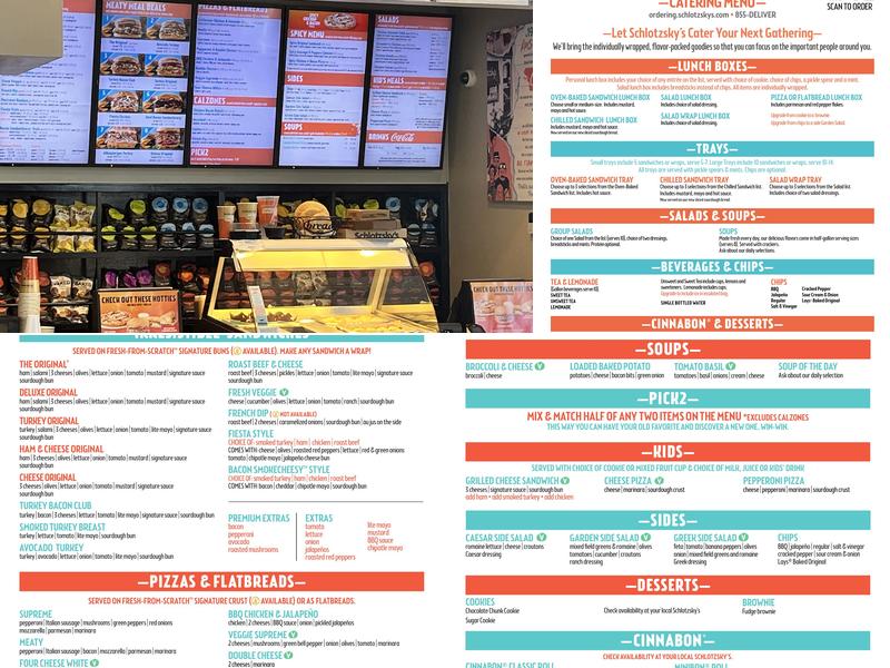 Schlotzsky's Menu