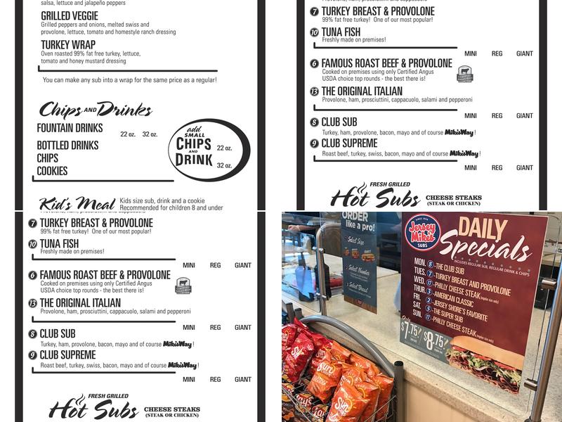 Jersey Mike's Subs Menu
