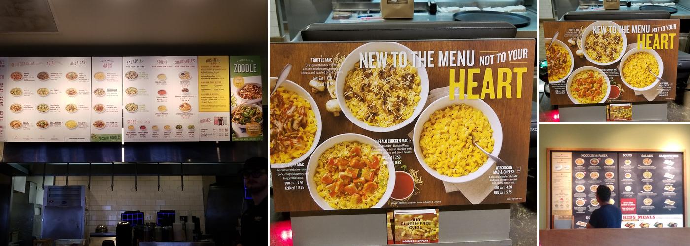 Noodles and Company Menu