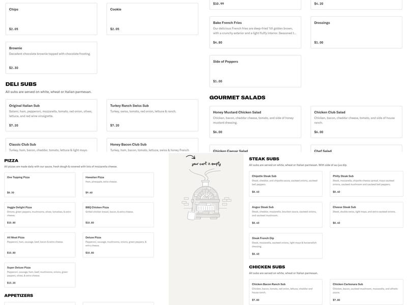 Hoptown Pizza & Wings Menu