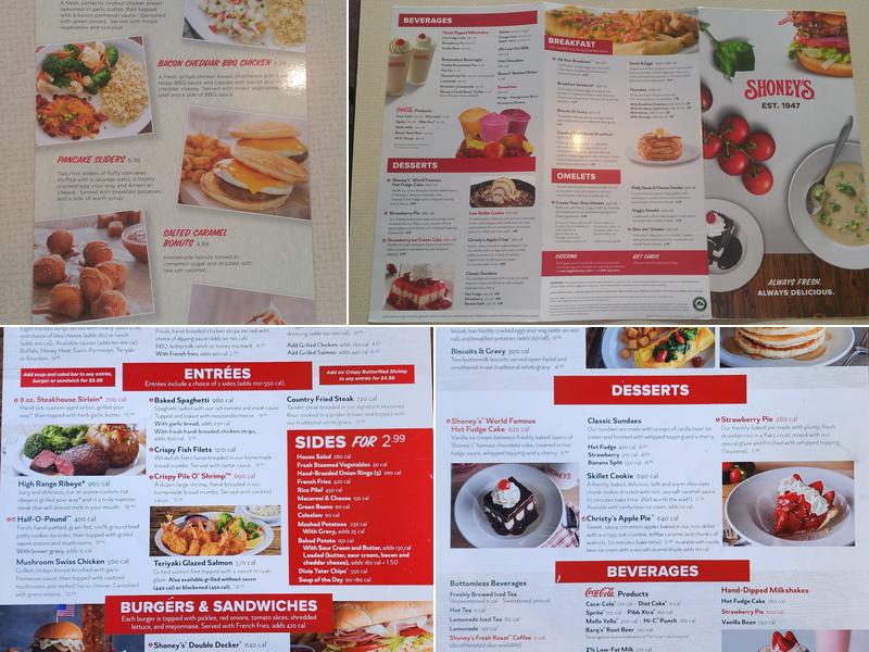 Shoney's Menu