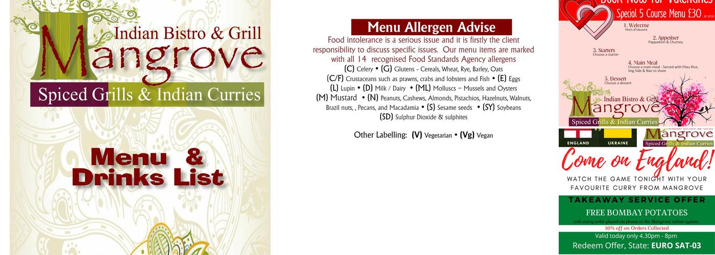 Mangrove Bistro and Grill Menu