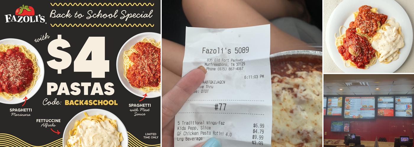 Fazoli's Menu