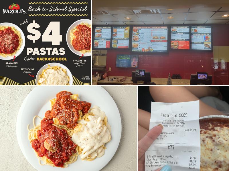 Fazoli's Menu