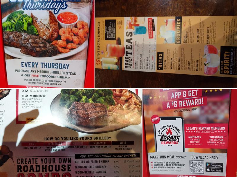 Logan's Roadhouse Menu