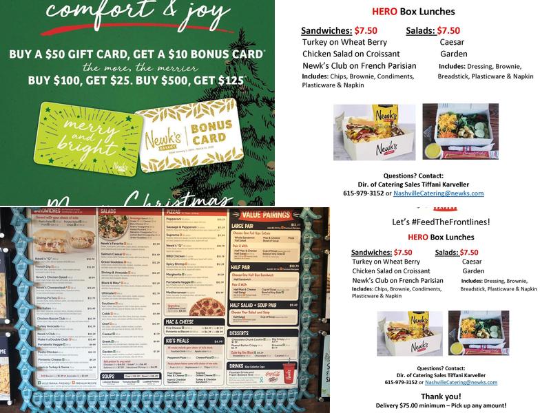 Newk's Eatery Menu