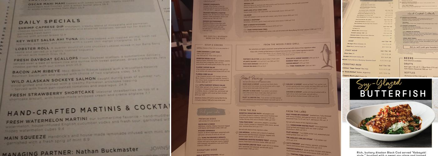 Bonefish Grill Menu