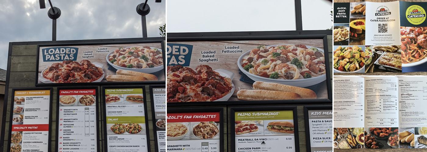 Fazoli's Menu