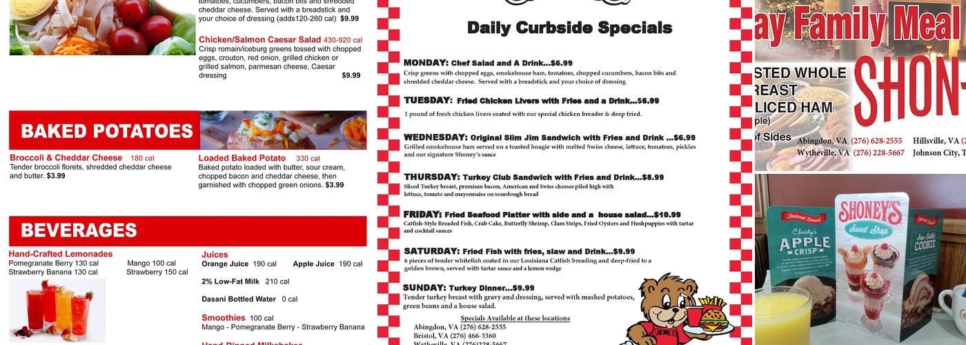Shoney's Menu