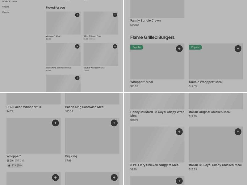Burger King Menu