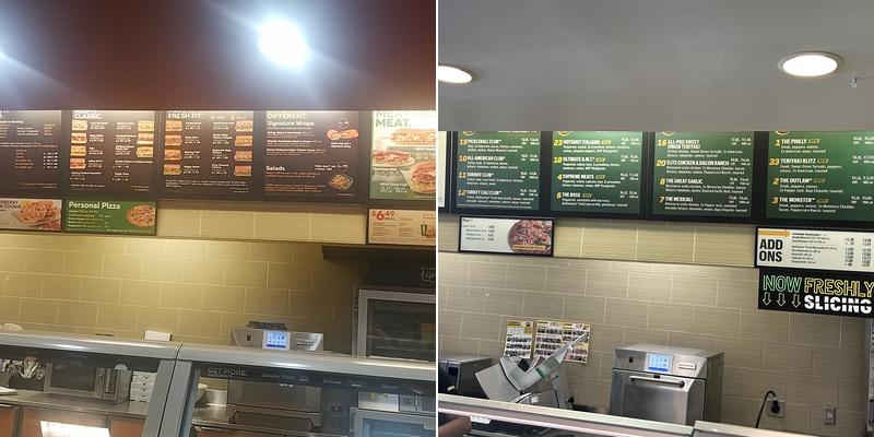 Subway Menu