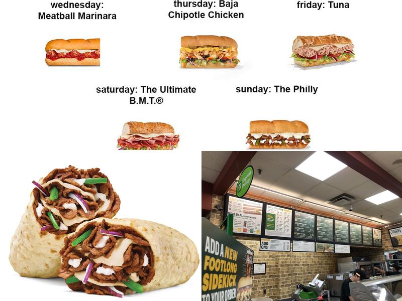 Subway Menu
