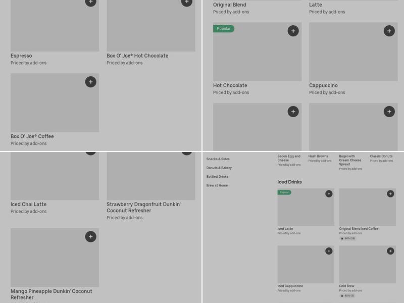 Dunkin' Menu
