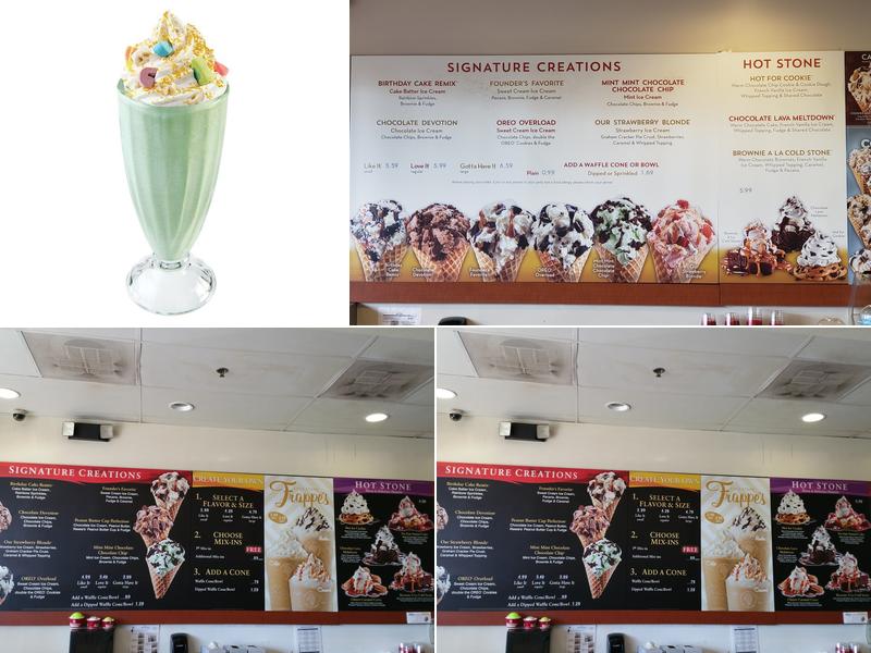 Cold Stone Creamery Menu