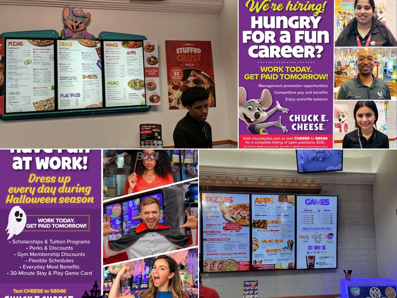 Chuck E. Cheese Menu