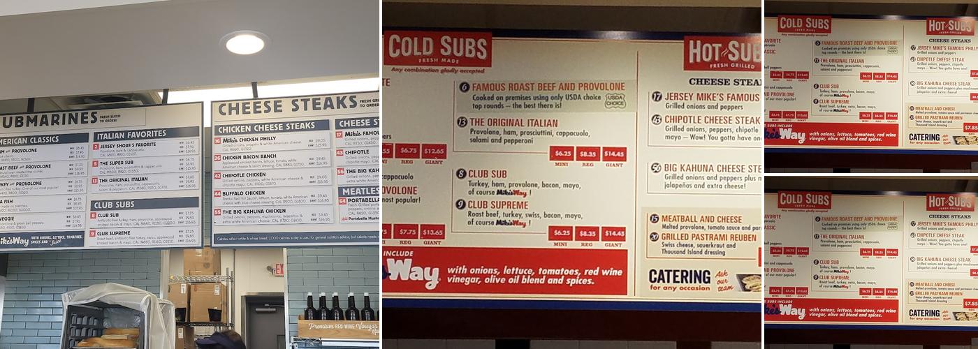 Jersey Mike's Subs Menu