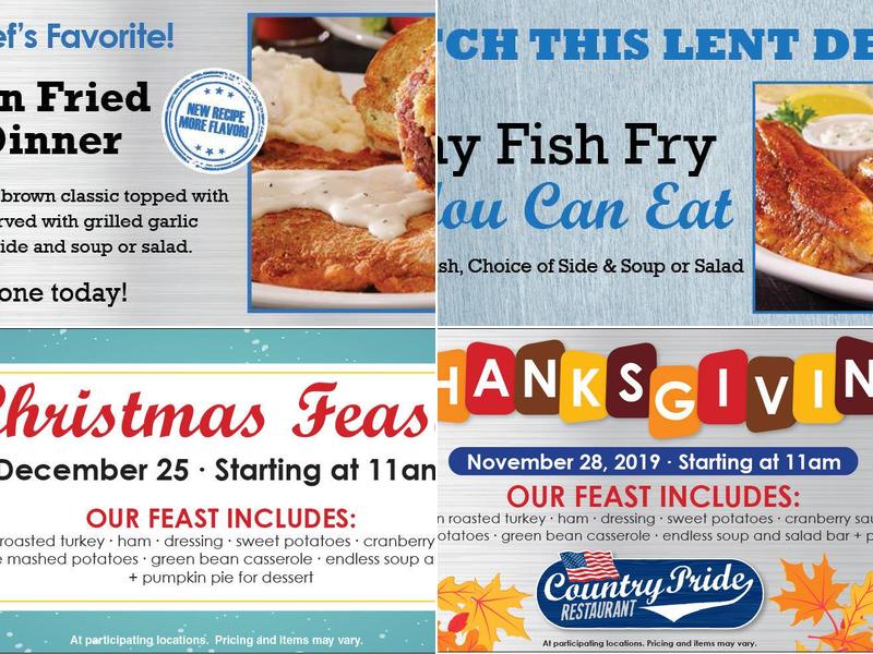 Country Pride Menu