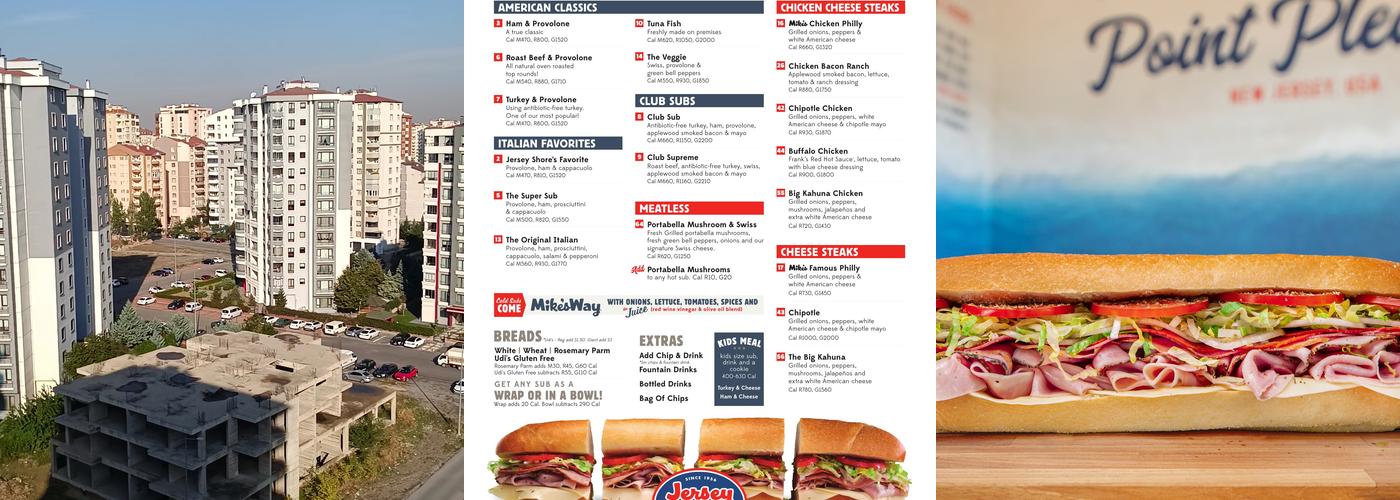 Jersey Mike's Subs Menu