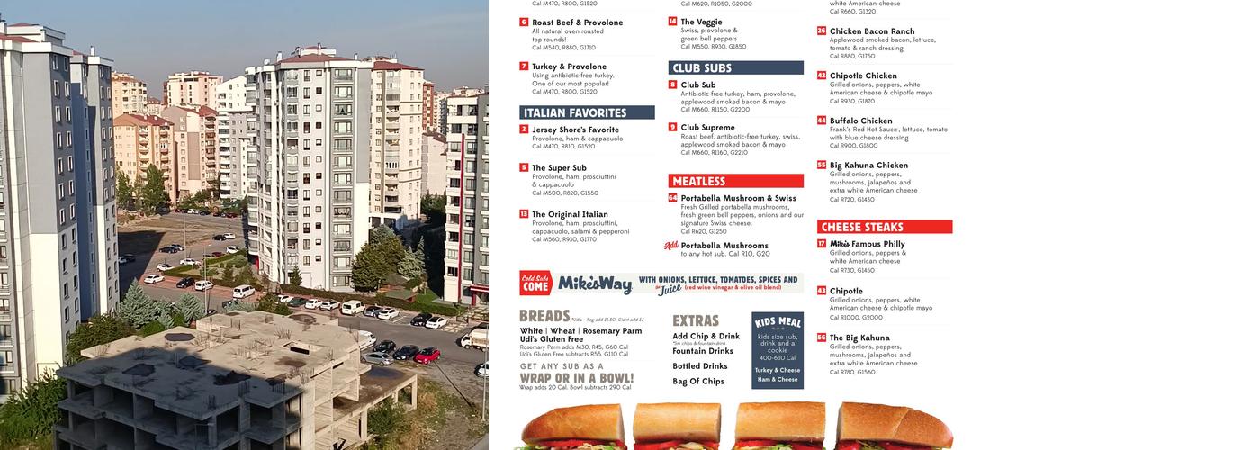 Jersey Mike's Subs Menu