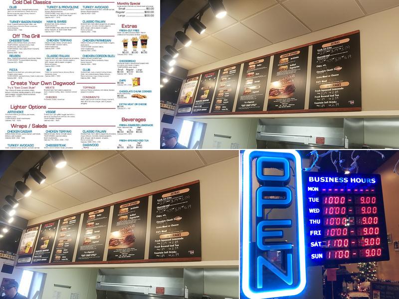 Penn Station East Coast Subs Menu