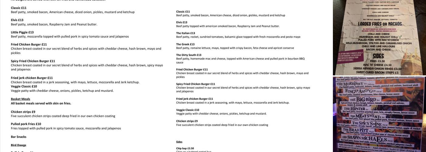 The Market Vaults Menu