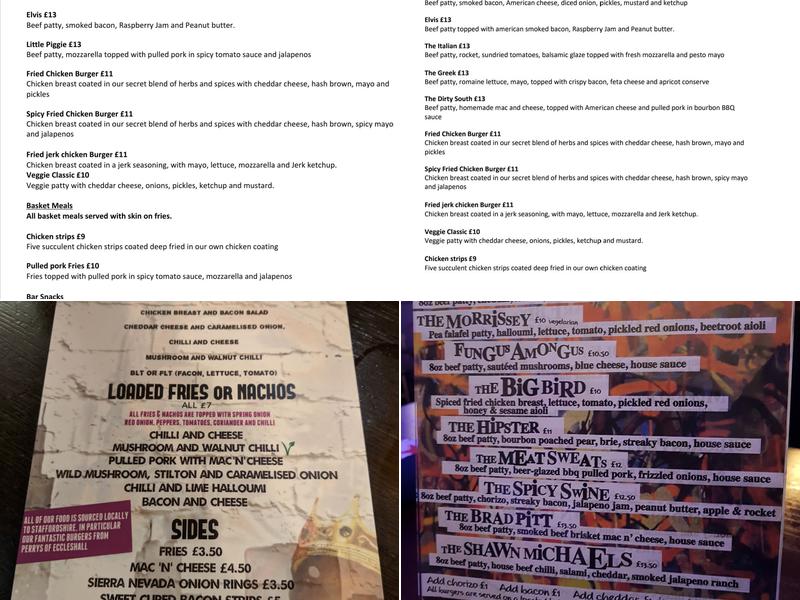 The Market Vaults Menu