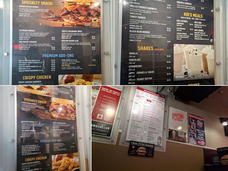 Smashburger Menu