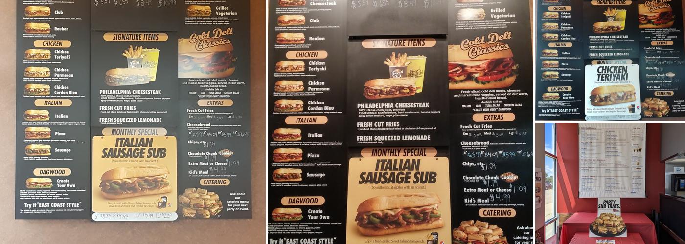 Penn Station East Coast Subs Menu